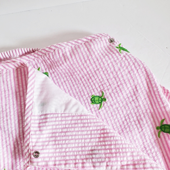 LILLY PULITZER Seersucker Turtle Wrap Skirt 14 - Picture 5 of 7